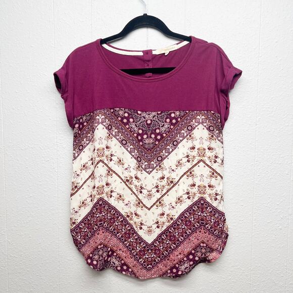 Rewind Mixed Media Bohemian Fairy Lightweight Floral Chiffon Womens Top Small - Picture 5 of 10